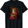 cute Noble Cat Art Painting Lover cats medieval kitty kitten T-Shirt for Men Women Girls Kids