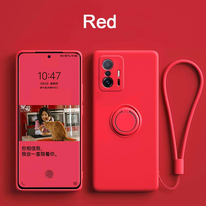 Luxury Magnetic Silicone Case Xiaomi Mi 10 10T Lite 11 11T 11i 5G NE Redmi Note 10s 11s 9 9s 9A 9AT 9C 8 8T POCO F3 Soft Full Cover Ring Holder Stand