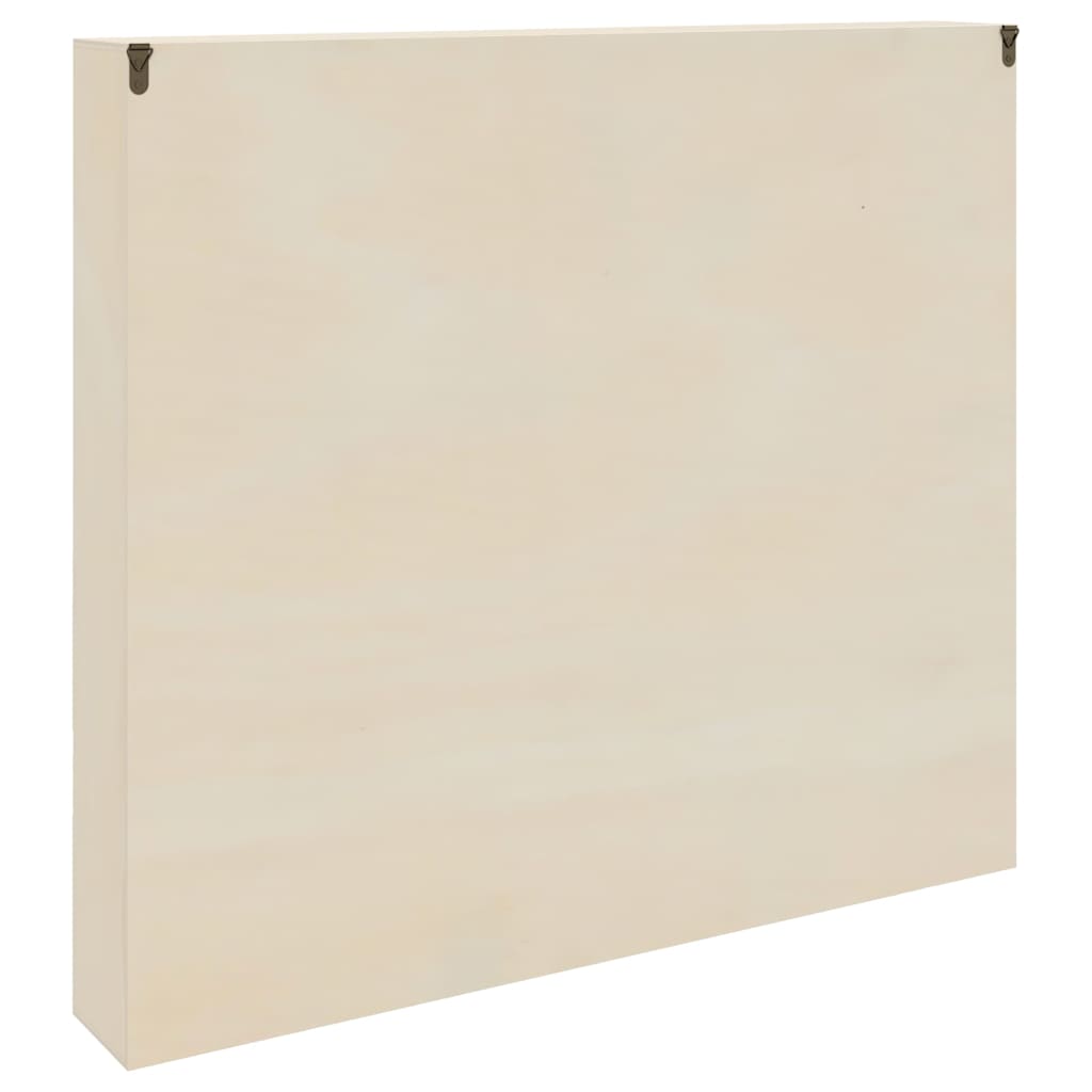 Wall Mounted Display Case with Shelf Beige 60 x 8.5 x 54 cm Plywood