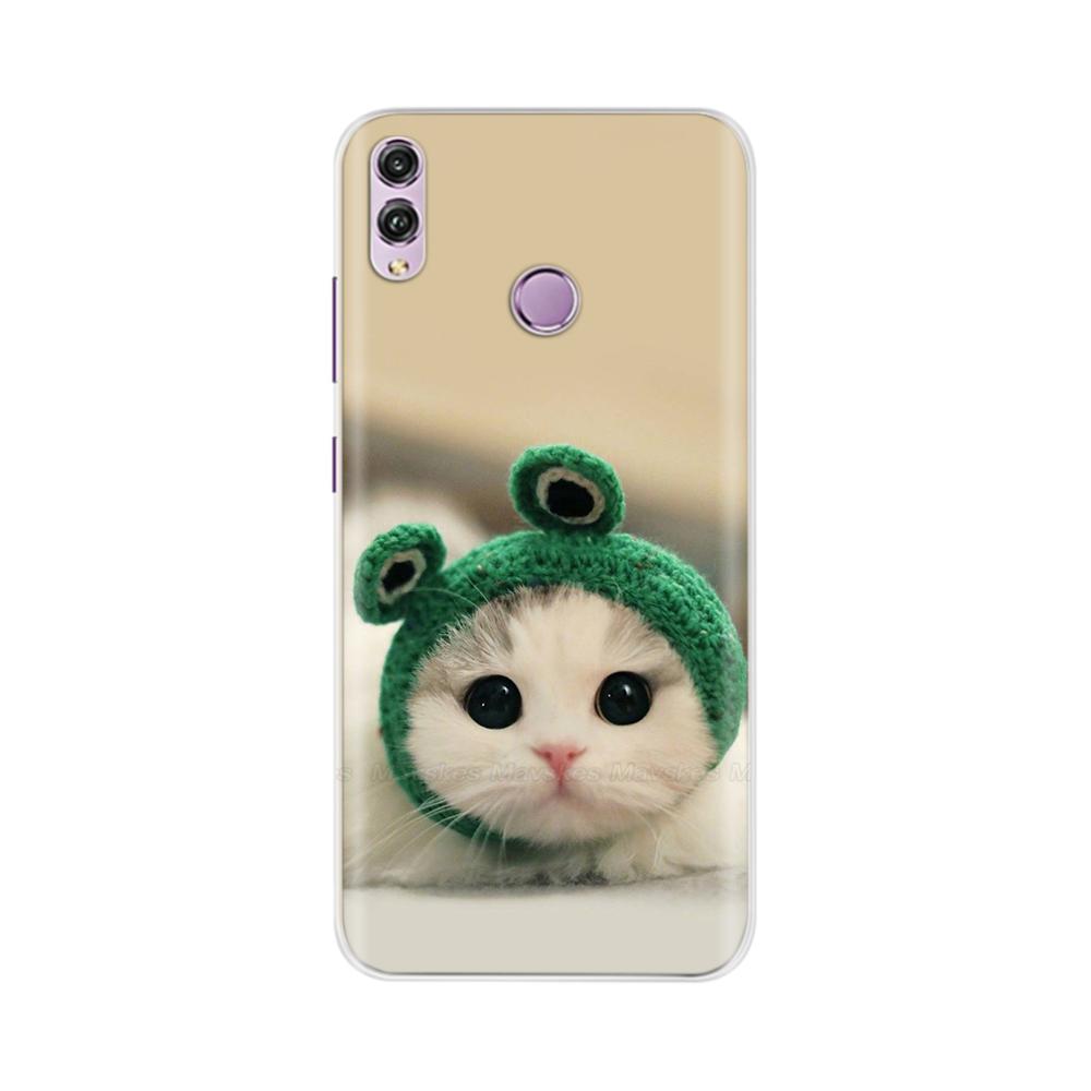Чехол для Honor 8X Модный Прозрачный Цветной Мягкий Задняя Крышка Телефона Для Huawei Honor 8X Силиконовый Funda Бамперы Оболочки для Honor 8X