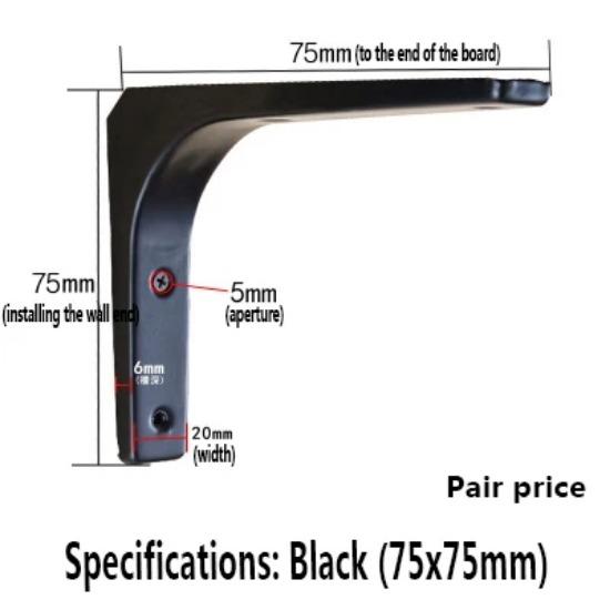 2 шт./лот настенная плавающая полка с распоркой, декоративные кронштейны для полок, 75-400 мм L-образный металлический угловой кронштейн для полки