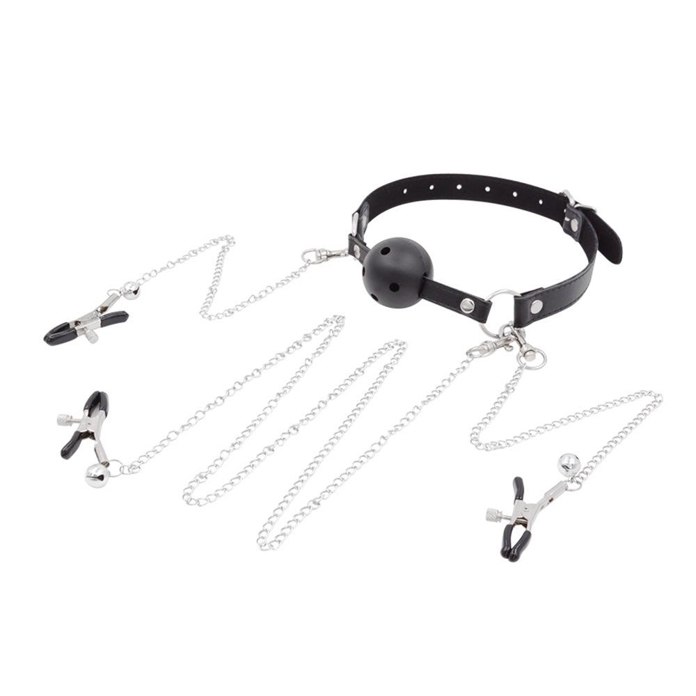SM Ball Gag Yin Nipple Clamp Clamp Clip Clamp ...