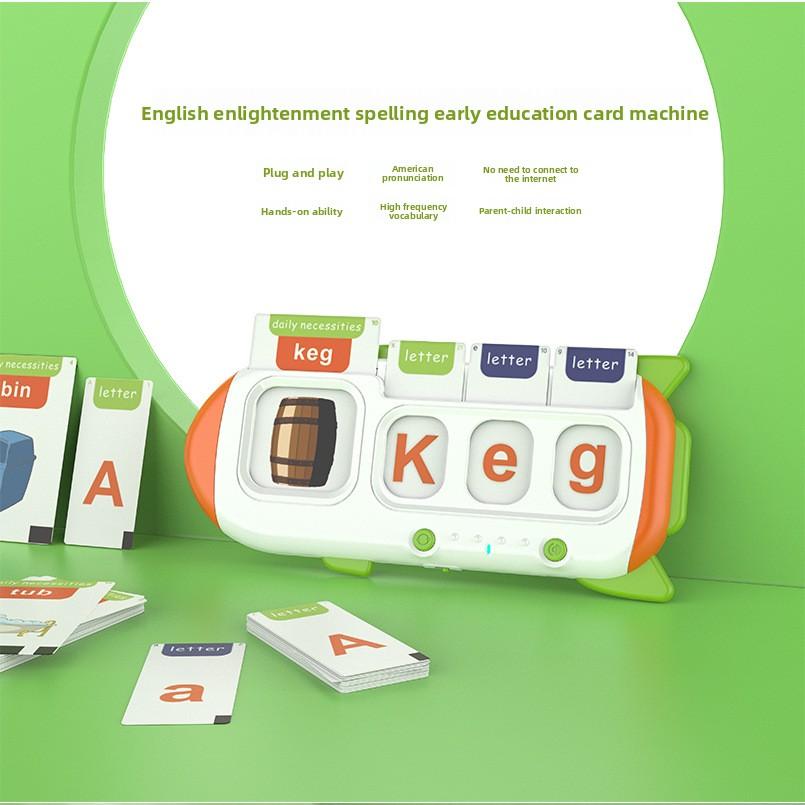 Early Education Reading Cards Machine, Math & Music Learning Toy for Kids 2-6 Years Old, Insert Card Audio Reader