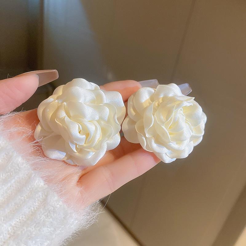 Серьги с розовыми цветами в форме сердца и кошачьим глазом, модные серьги, высококачественные серьги