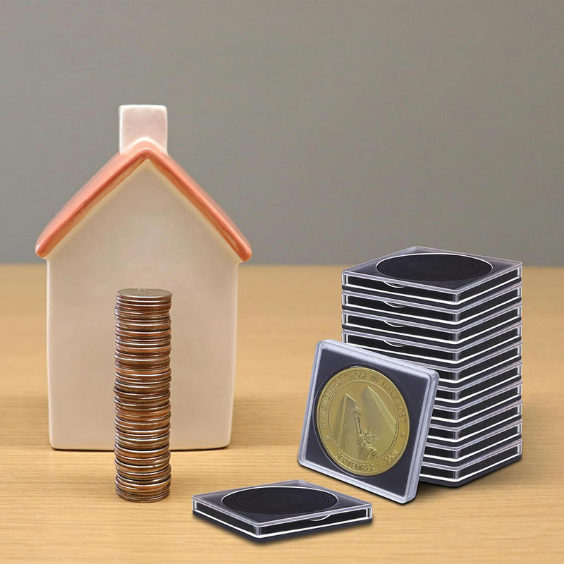 ГОРЯЧАЯ РАСПРОДАЖА 10/20 Наборов Пластиковые Квадратные Капсулы-Хранилища для Монет Прозрачный Кейс Маленькая Круглая Защитная Коробка Дисплей 20мм-40мм