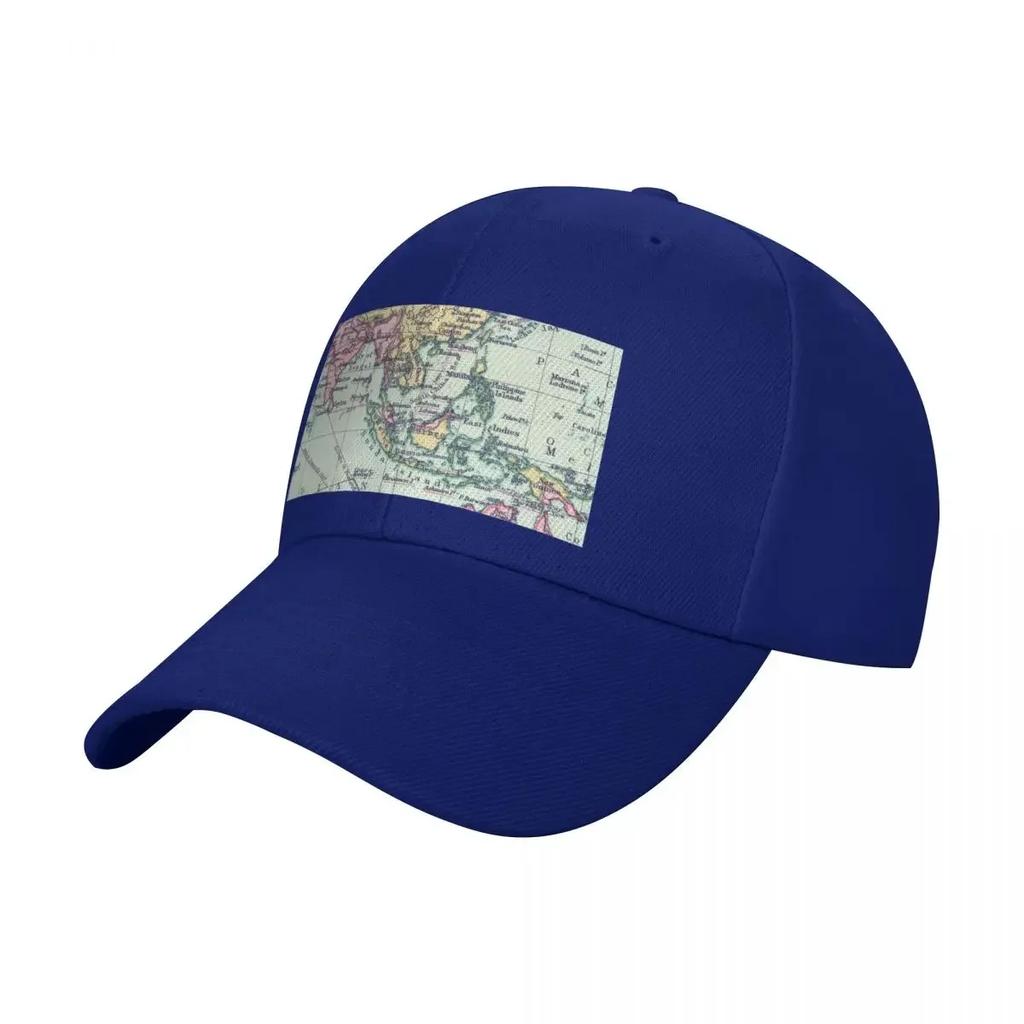 Southeast Asia Vintage Map Baseball Cap Mountaineering Hat black Womens Unisexs