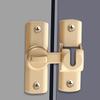 Punch-Free Hasp Latch Door Lock Black Cabinet Locks Kids Safety Lock Barn Door Sliding Door Anti-Pried Hook Lock Hardware