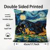 1PC Catoon Starry Sky Dog Cushion Cover Plush Fabric Soft DoubleSided Printed Sofa Warm Winter Home Child Gift Pillow Case