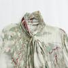 24 Spring New Arrival Fashion Style Women's Clothing Casual Loose Bowknot Decoration Print Shirt Tops 2356008 330