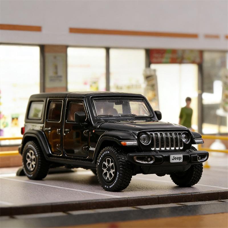 1:64 Jeeps Wrangler Rubicon SUV Alloy Car Model Diecasts Metal Off-road Vehicles Car Model Simulation Miniature Scale Kids Gifts ALQ1