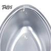 Heat Resistant Soup Bowl Stainless Steel Egg Steaming Bowl, Water Drop Shape Container with Clear Lid, Non Stick Mixing Easy to Clean for Stewing