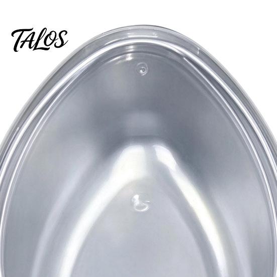 Heat Resistant Soup Bowl Stainless Steel Egg Steaming Bowl, Water Drop Shape Container with Clear Lid, Non Stick Mixing Easy to Clean for Stewing