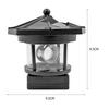 Lighthouse Shape Solar LED Light Garden Fence Outdoor Beacon Rotating Beam Lamp