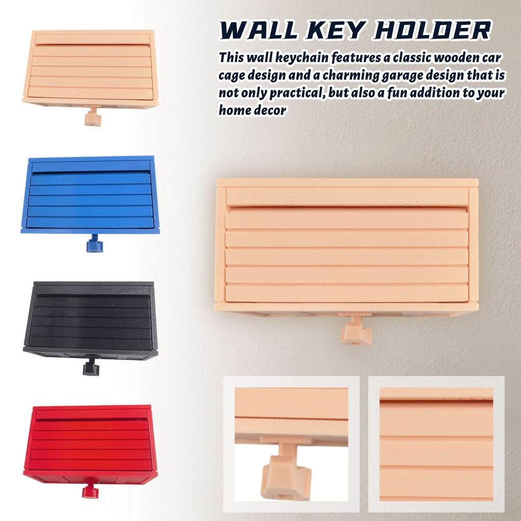 Держатель ключей для гаража с открывающейся дверью, держатель ключей для стены, забавный 3D-печатный органайзер для ключей, настенное крепление, простая установка вешалки для ключей для прихожей