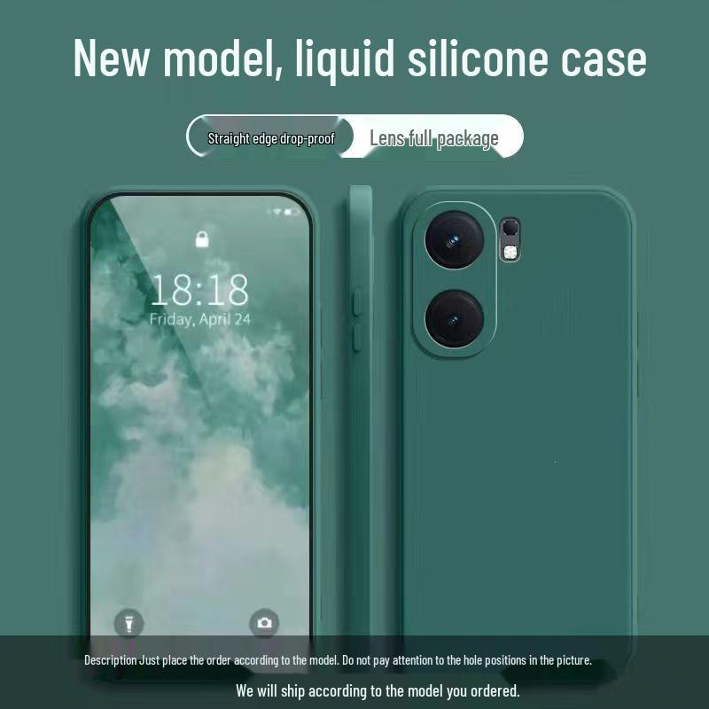 IQOO Neo9s Pro+ Чехол для телефона из жидкого силикона, однотонный, противоударный