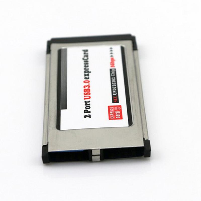Адаптер PCI Express для USB 3.0 Dual 2 Ports Pci-E Express Card для 34-миллиметрового слота Expresscard Converter 5 Гбит/с PCMCIA Laptop P
