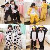 Penguin Ear Kigurumi Onesie Kids Pajama Boy Girl Animal Panda Cosplay Costume Sleepsuit Flannel Mascot Party Winter Warm Sleepwear