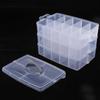 1 шт. 3-х уровневый прозрачный пластиковый органайзер для макияжа, коробка для хранения ювелирных изделий, съемный чехол для хранения игрушек, органайзер для отделки