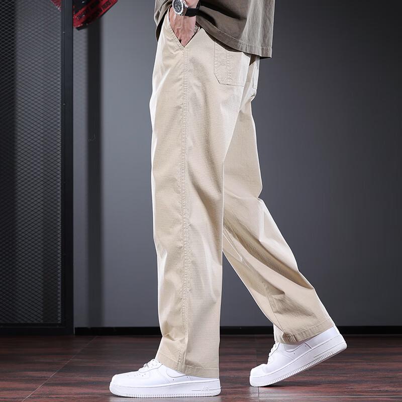 Мужские летние брюки Jie Leinong в стиле business casual прямого кроя