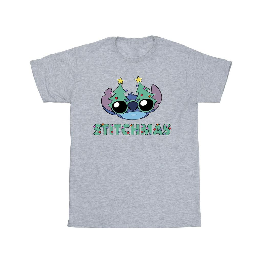 Disney Mens Lilo & Stitch Stitchmas Glasses T-Shirt