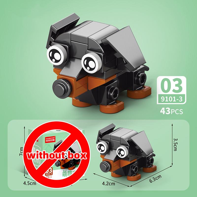 Lele Brother Конструктор Милые Домашние Животные Фермы Свинья Осел Собака Петух Утка Ящерица MOC Городская Сцена Собранные Сделай Сам Кирпичики