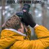 Зимние теплые полуперчатки для улицы, термоперчатки из флиса, эластичный браслет для мужчин, женщин, детей, ветрозащитные варежки для езды на велосипеде
