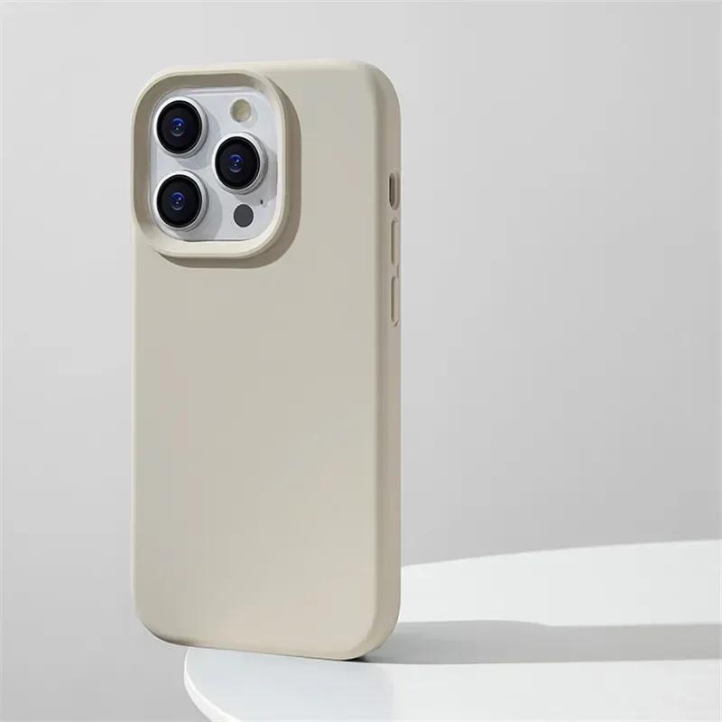 Роскошный оригинальный жидкий силикон для iPhone 16 чехол для объектива Apple 15 14 13 12 pro max мягкий ударопрочный чехол