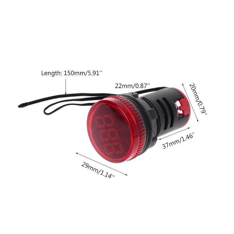 22 мм AC 50-380 В Индикаторная лампа-термометр для транспортных средств для автомобилей, грузовиков, измерение температуры, индукционный диапазон -20-119℃