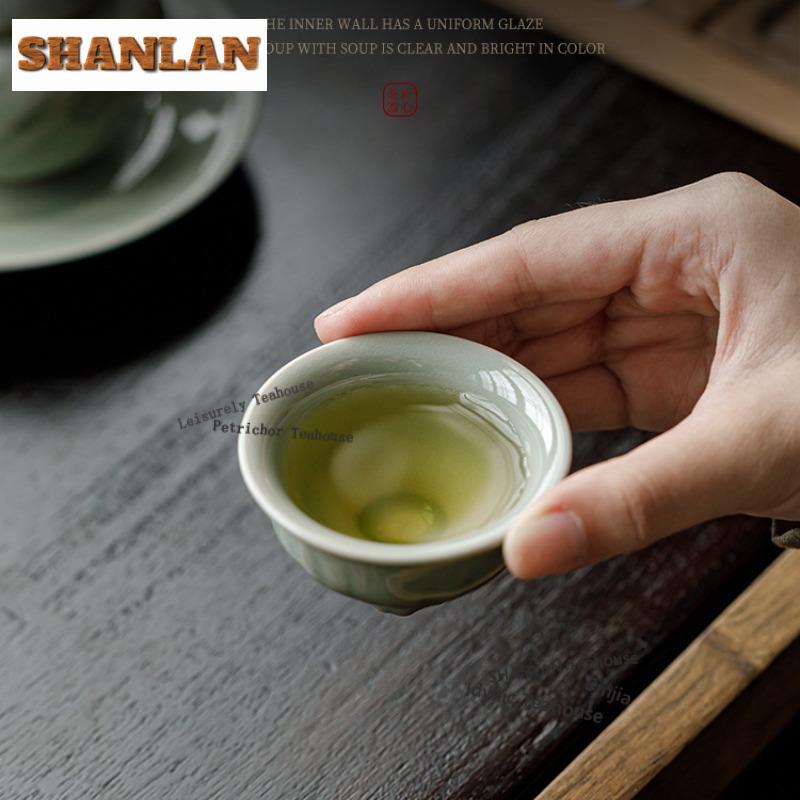 2pc/lot Banana Moonlight Teacup Boutique Tea Bowl Tea Cup Set Tea-tasting Fragrance Cup Chazhan Master Cups Kung Fu Teaware 50ml