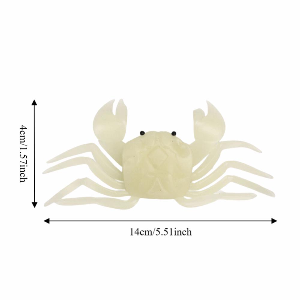 5PCS 140*40mm Artificial Crab Lure Soft Simulated Crab Bait Durable Crab Lure Saltwater Fishing