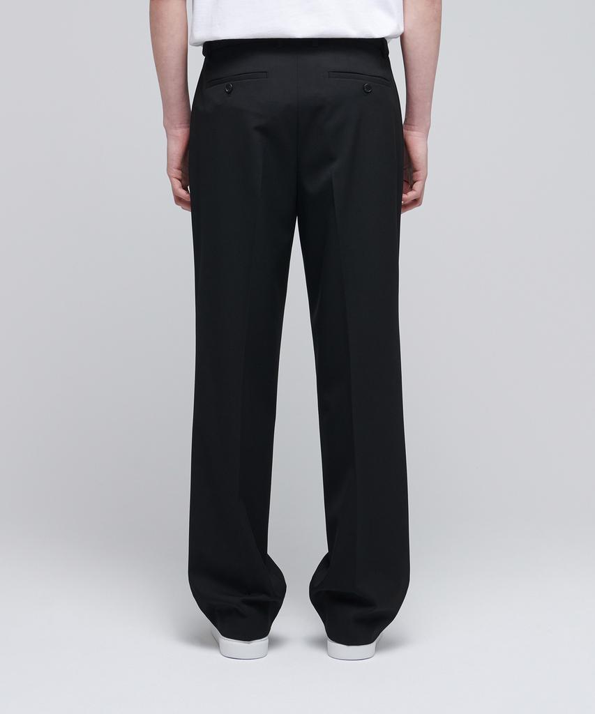 MUSINSA STANDARD Lightweight Wide Hidden Banding Slacks [Black]