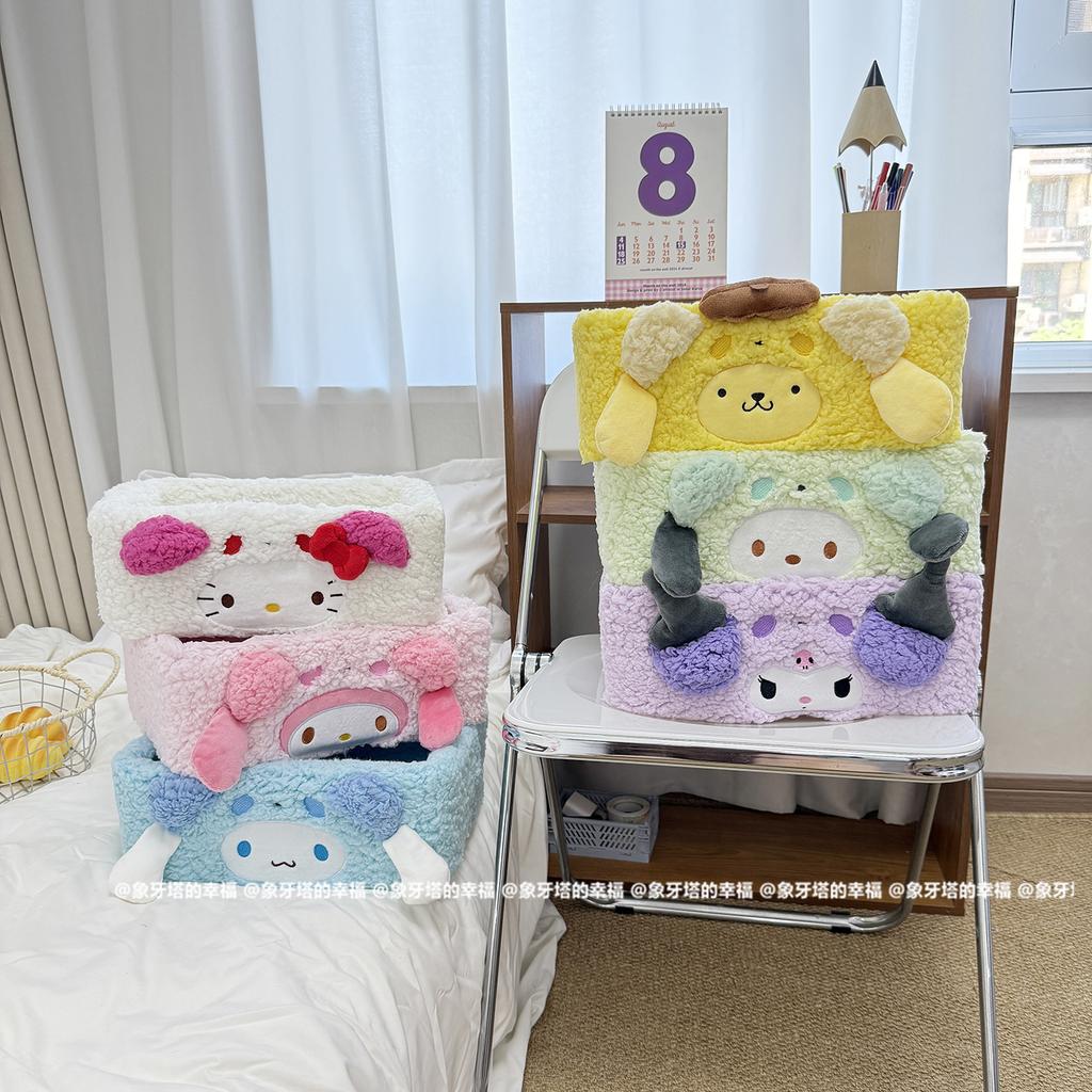 Sanrio Моя Мелоди Почакко Куроми превратились в панд, настольный ящик для хранения, корзина для хранения различных средств по уходу за кожей, Подарок