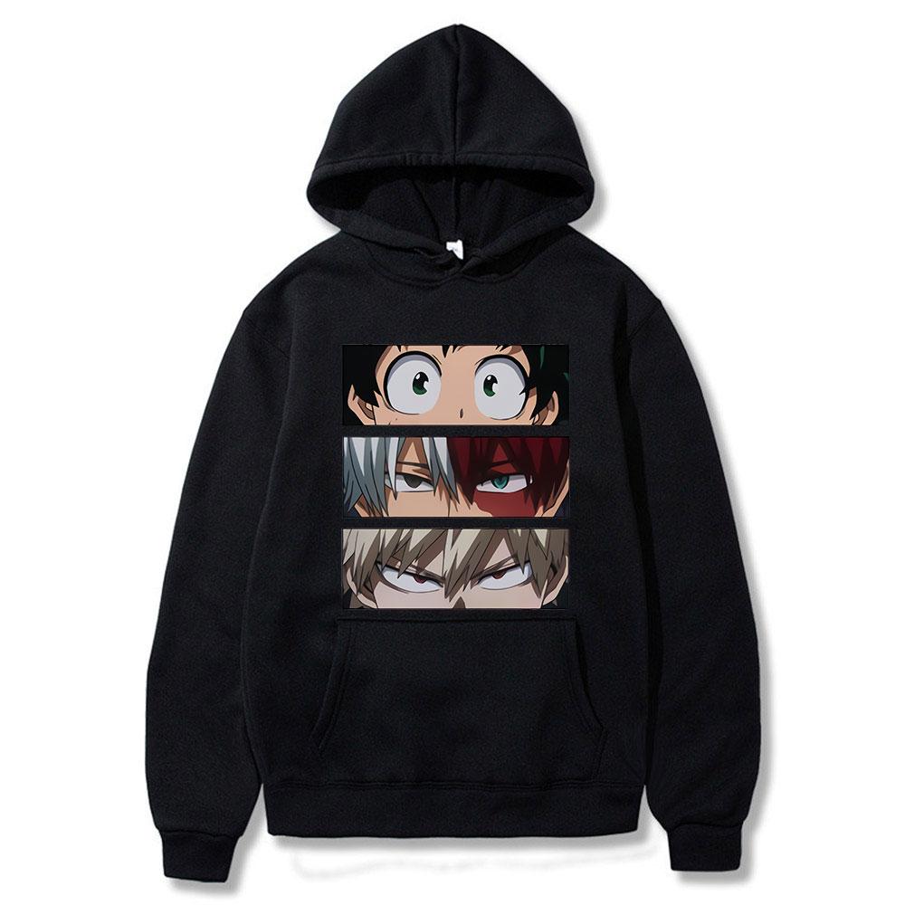 Японское аниме My Hero Academia, унисекс, женская толстовка большого размера, осенний повседневный пуловер, модные толстовки, уличная одежда в стиле хип-хоп