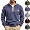 Men S Casual Loose Fleece Stand Collar Color Block Long Sleeve Sweatshirt