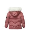 Зимняя хлопковая куртка для девочек, утепленная куртка средней длины, детская плюшевая куртка с капюшоном для малышей