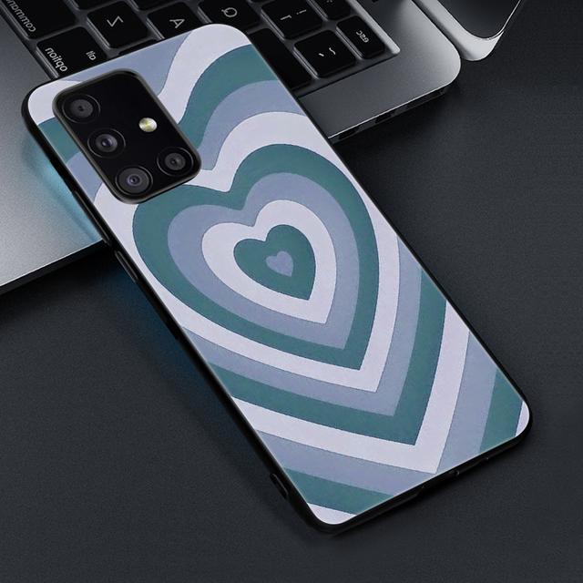 Мягкий чехол с сердечком и кругом для Samsung Galaxy A52 A52s A72 A32 A22 4g A33 A53 5g A12 A50 A70 A51 A71 A72 A03core A30 A20s A21s
