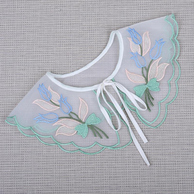 Мода 2023 года, женская, для девочек, кукла Лолита, шаль, поддельный воротник, вышитое ожерелье, лацкан, блузка, накидка на плечо, короткая накидка, поддельный воротник