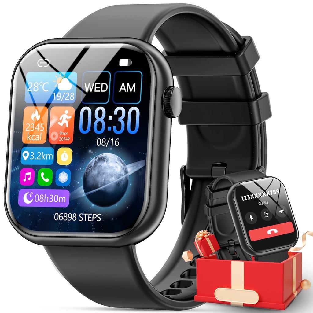 Женские и мужские умные часы со 100 спортивными режимами/вызовами по Bluetooth, водонепроницаемый фитнес-трекер IP67, трекер движения