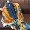 Spring Scarf Women's Luxury Design Polyester Material Smooth Scarf Soft Shawl Beach Scarf