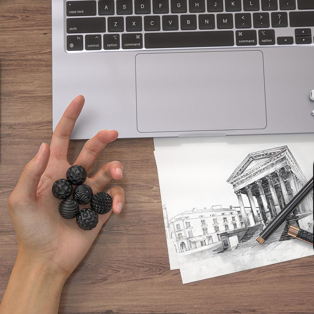 Силиконовый магнитный декомпрессионный мяч Детский магнитный сенсорный мяч 6 штук Магнитные развивающие игрушки