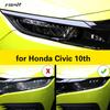 Для Honda Civic 10th 2016 2017 2018 2019 2020 TPU автомобильные аксессуары колпаки фар прозрачная черная пленка для фар защитная наклейка
