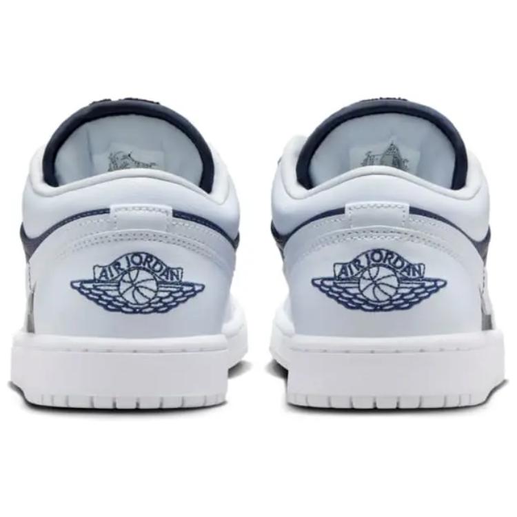 Jordan 1 Low Se Серый футбол, Белый, Красный для зала, Полуночный синий Женские Jordan FZ8778-044