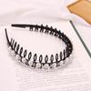 Korean Rhinestone Non-slip Toothed Wash Face Hair Hoop Pearl Headband Hair Accessories Hair Band
