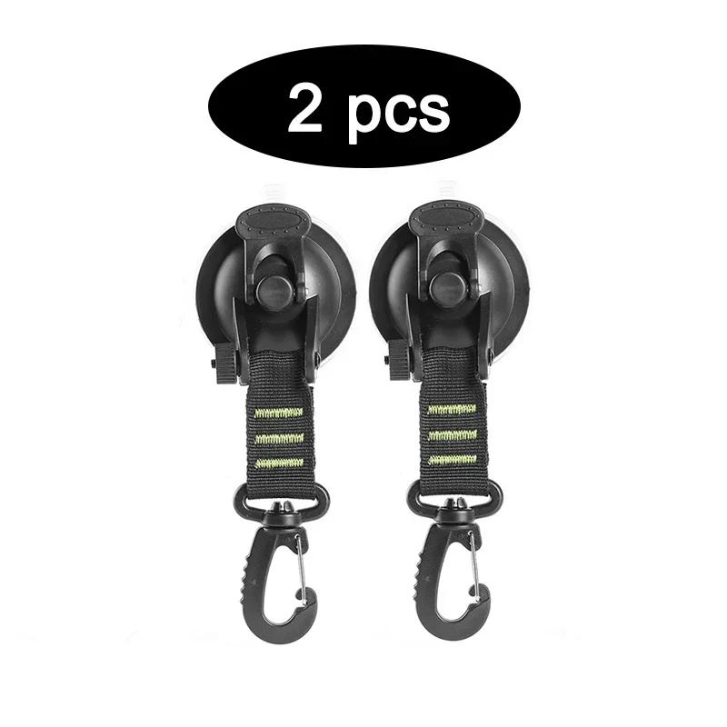 4Pcs Car Tent Suction Cups Buckle Side Round Triangular Awning Anchors Outdoor Camping Tent Suckers Anchor Securing Hook Black