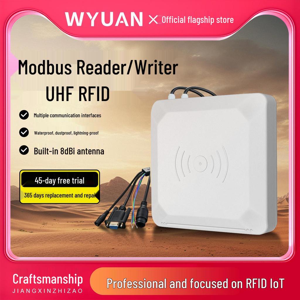 915M Ultra-High Frequency RFID Reader/Writer for Long-Distance Modbus RTU PLC Communication