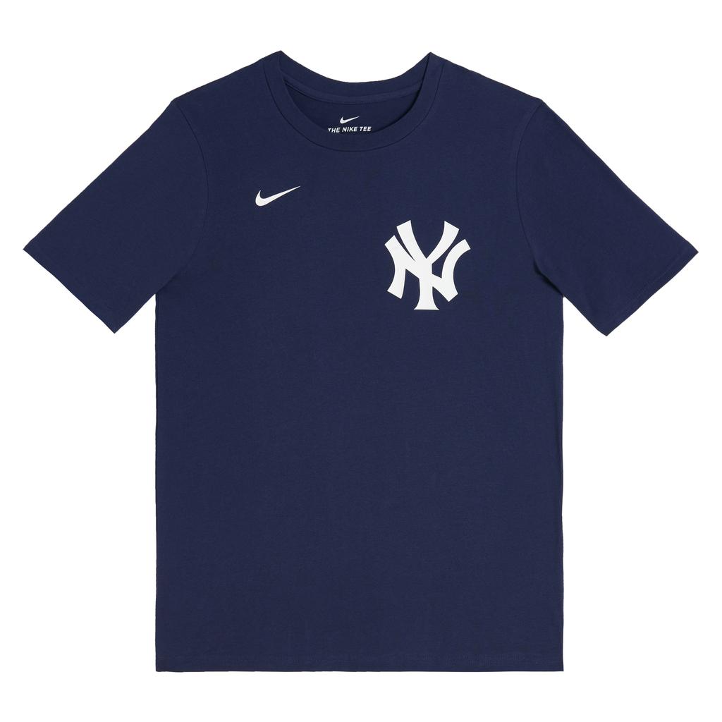 Nike Футболка X MLB Collaboration New York Yankees с круглым вырезом, пуловер, удобные детские топы с коротким рукавом, темно-синего цвета 3Z3B3SA4D-NYYDJ