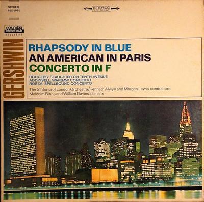 Виниловая пластинка GEORGE GERSHWIN / RICHARD RODGERS / - Rhapsody In Blue / An American In P P2S5092 Columbia Record 1966 США Классика Б/у