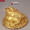 Golden Three-Legged Toad Wealth Ornament - Living Room, Office, Shop Decoration & Gift