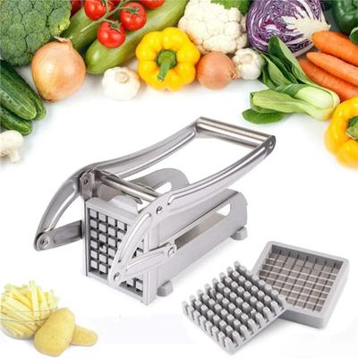 Нож для картофеля фри, из нержавеющей стали, ломтерезка для картофеля, моркови, лука, измельчитель для овощей, измельчитель для овощей, машина для нарезки чипсов, кухонный инструмент