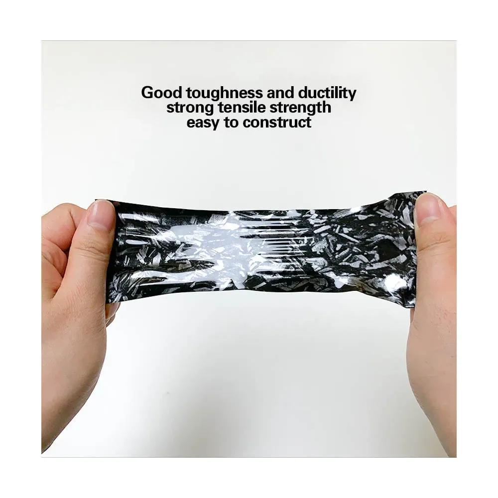 High Quality Glossy Black PET Forged Protector Film Car Carbon Vinyl Film Self Adhesive Roll Waterproof Stickers Car Accessories